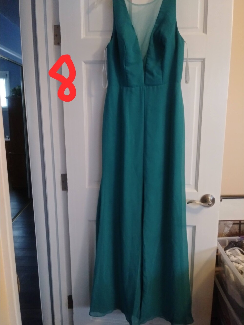 Azazie Teal Maxi Dress